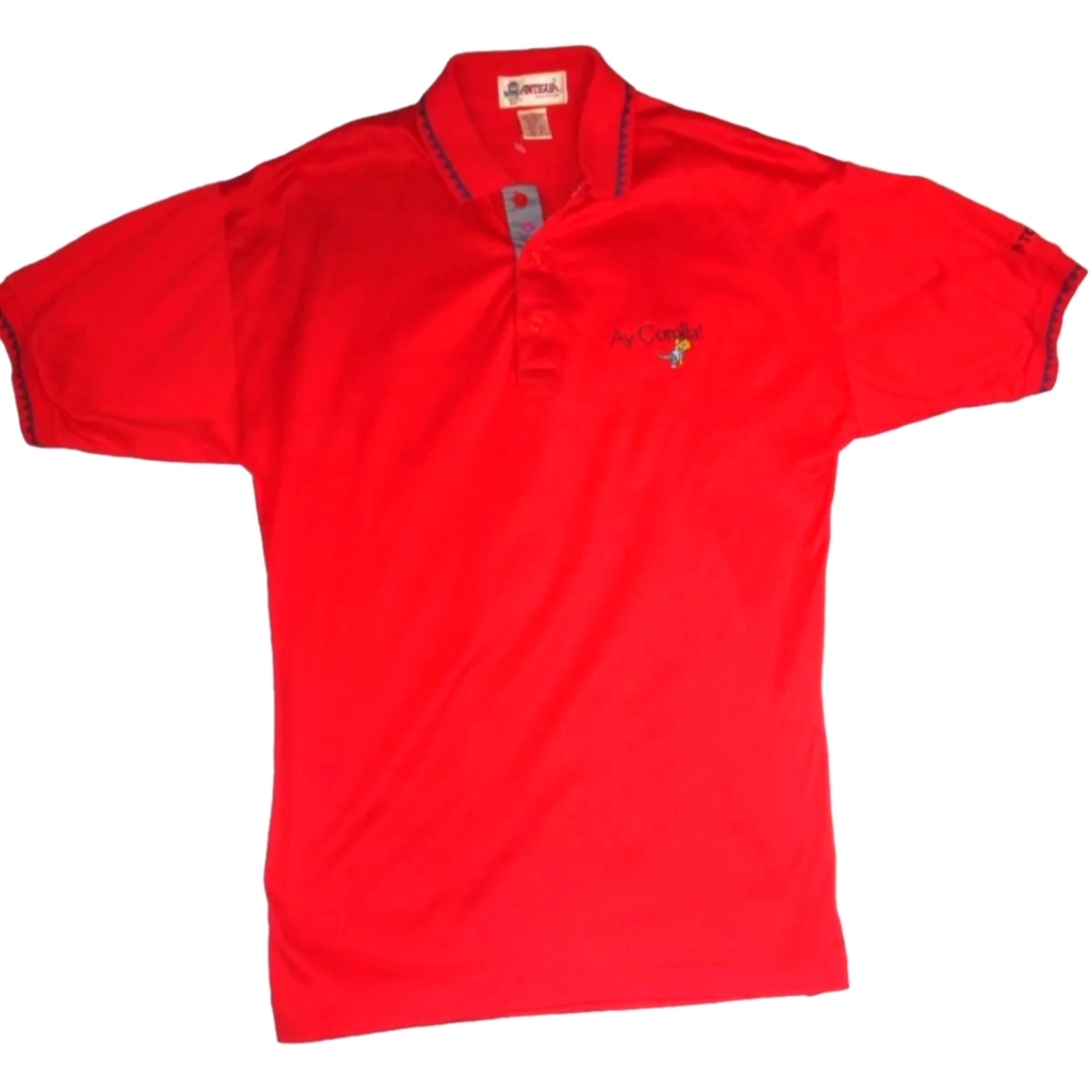 Vintage Antigua Bart Simpson red polo